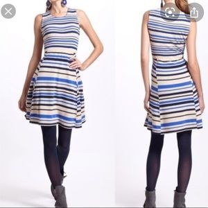 Anthropologie Sparrow French striped sweater dress size small petite